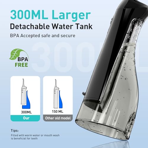 Portable Cordless Oral Irrigator 300ML Rechargeable IPX7 Waterproof Electric Water Flosser H52737