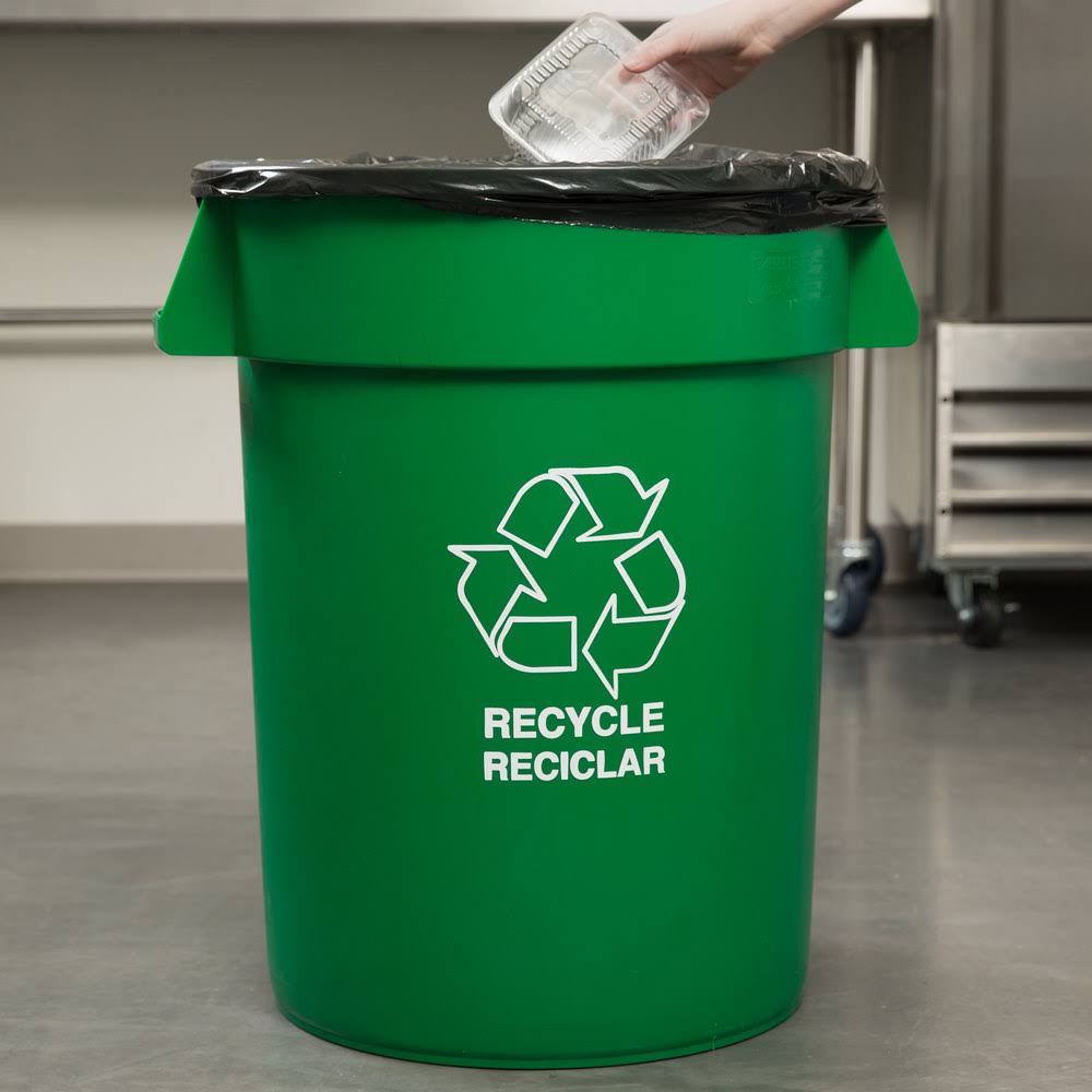 Green 32 Gallon Recycle Container A34745