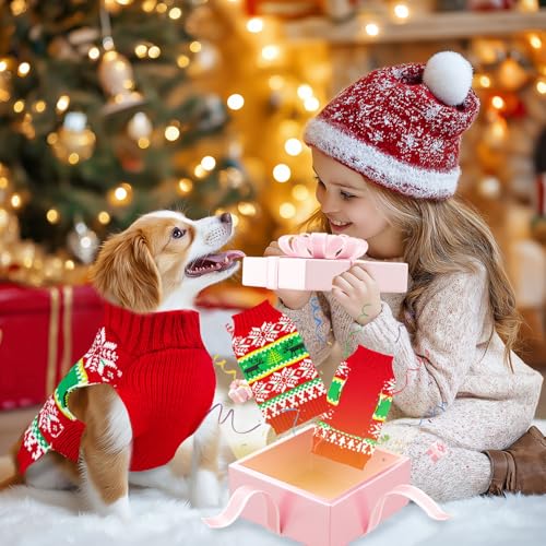 Grey Dog Christmas Sweater with Leash Hole J630