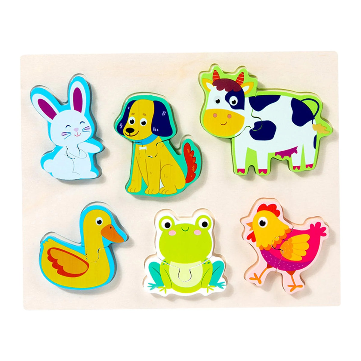Wooden Puzzle Educational Toys Colors and Shapes Cognition Montessori Toys for 1 2 3 Year Old Girls Boys Animal T929