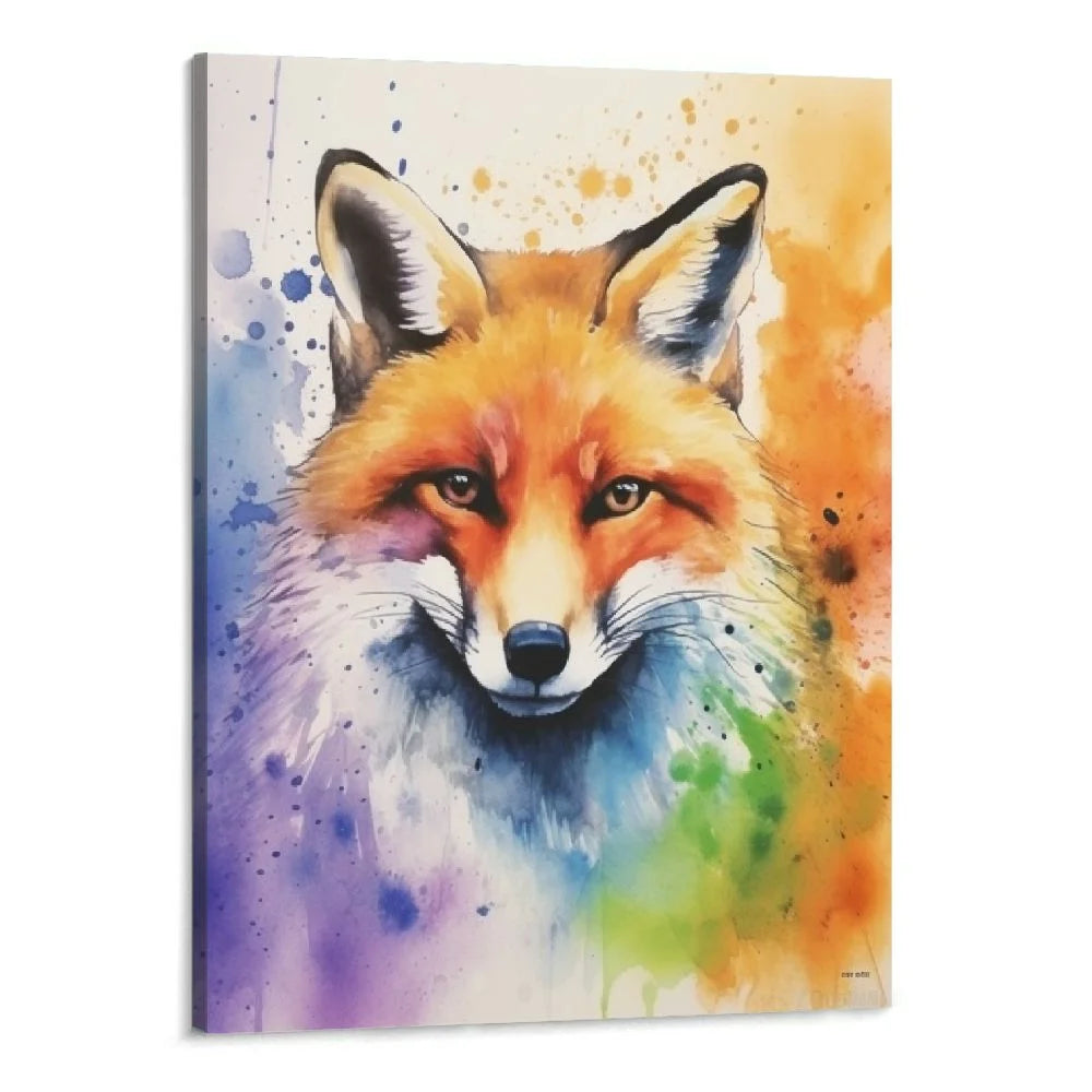 Fox Canvas Art Poster Print 16x20 Inch Q6499