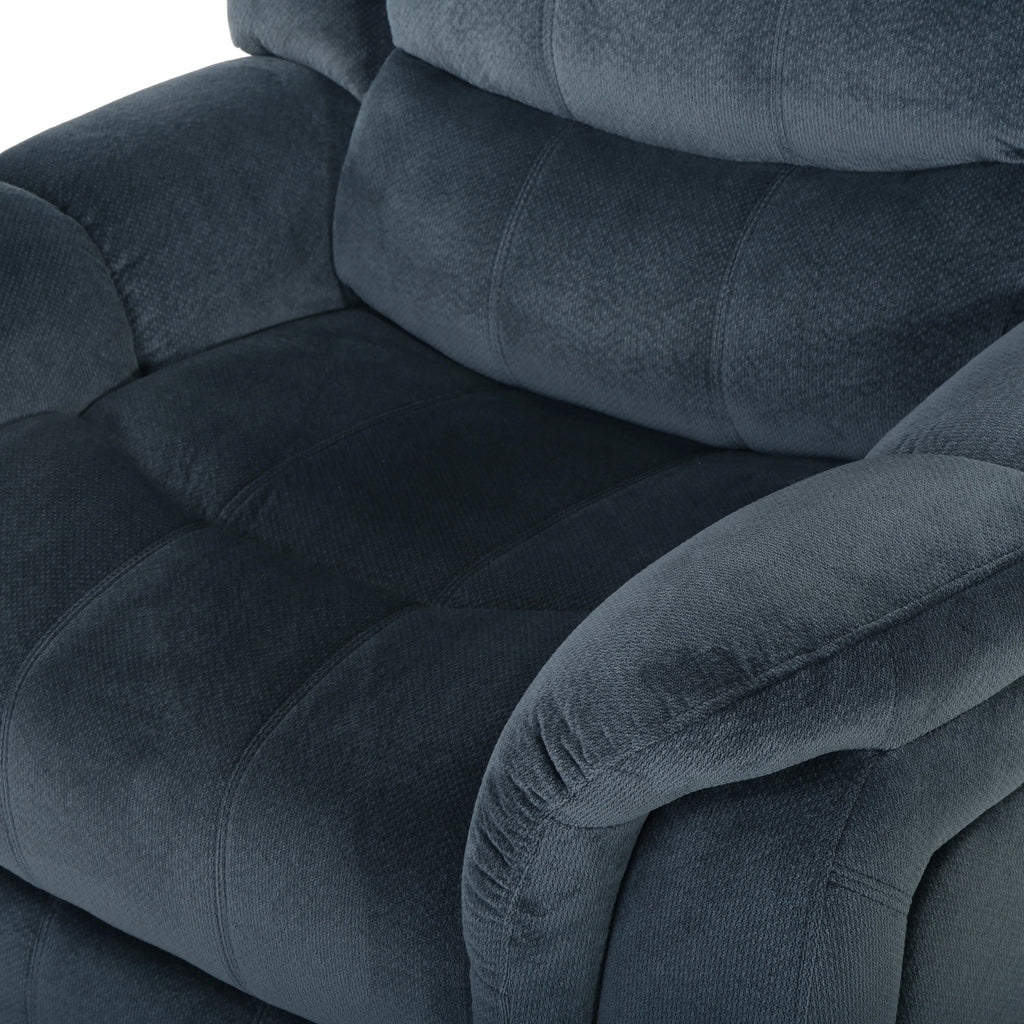 Steel Gray Fabric Recliner A25436