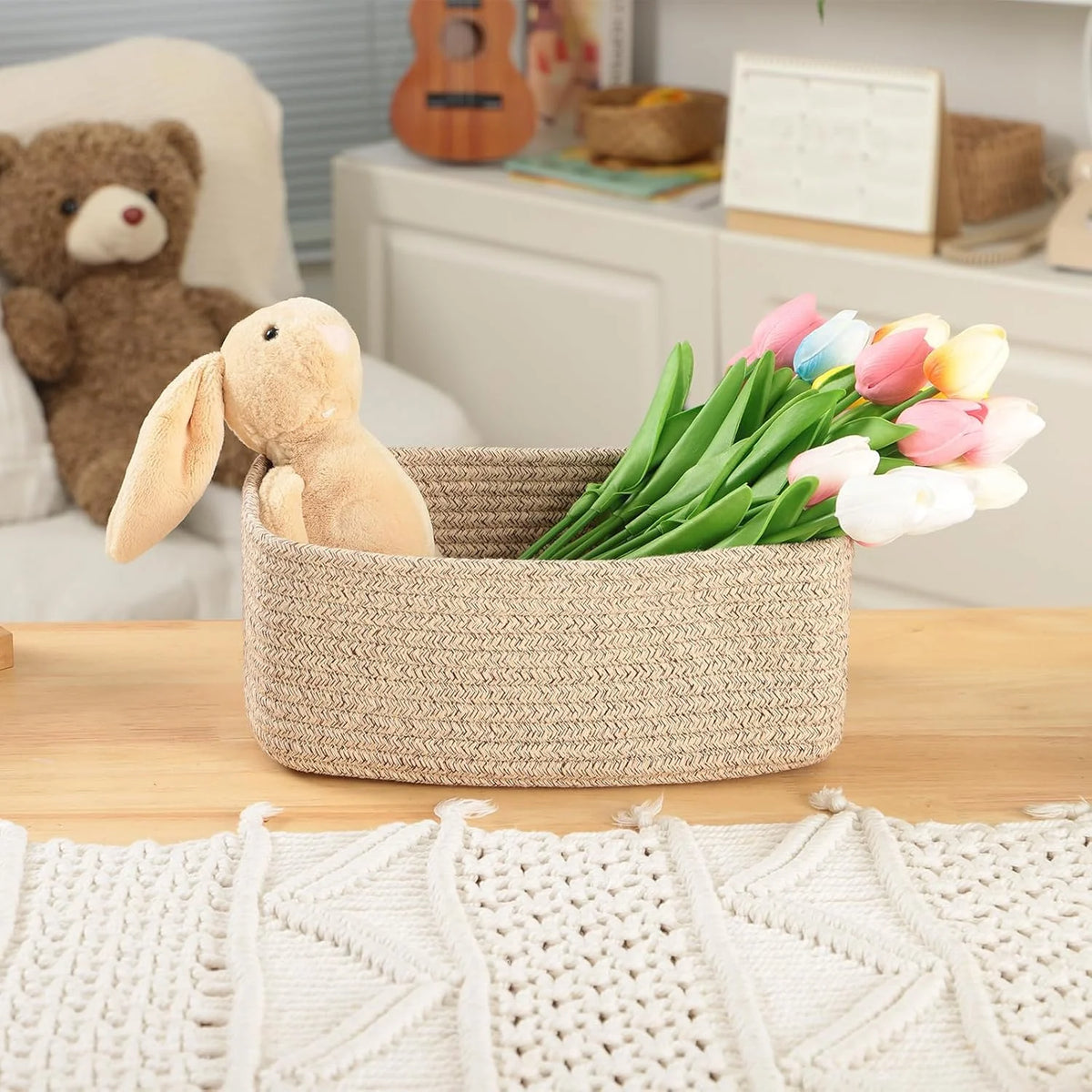 Small Storage Baskets 3 Packs Green 11.5x7.5x4.7” E1305