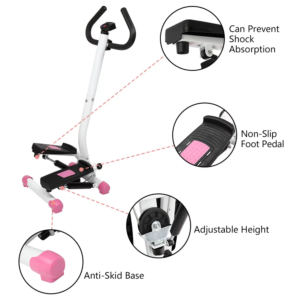 Mini Aerobic Stepper with Handle, Pink S295783