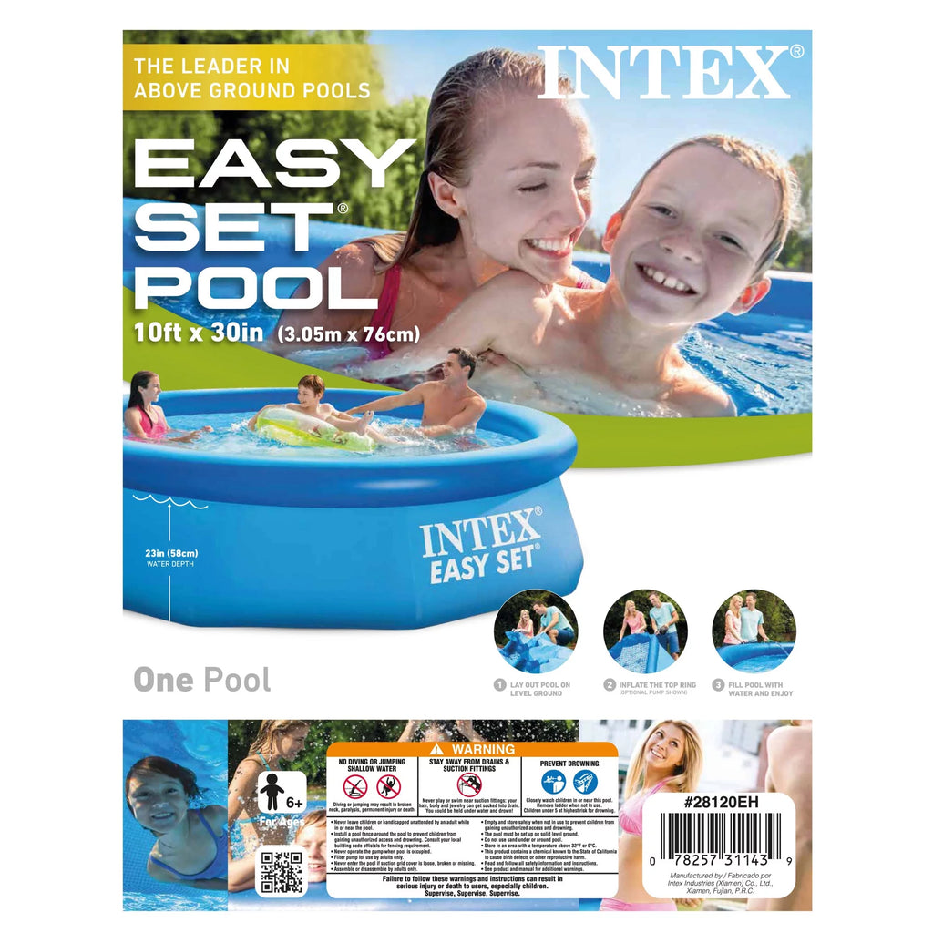 10 Ft x 30 In Inflatable Round Swimming Pool Q8955