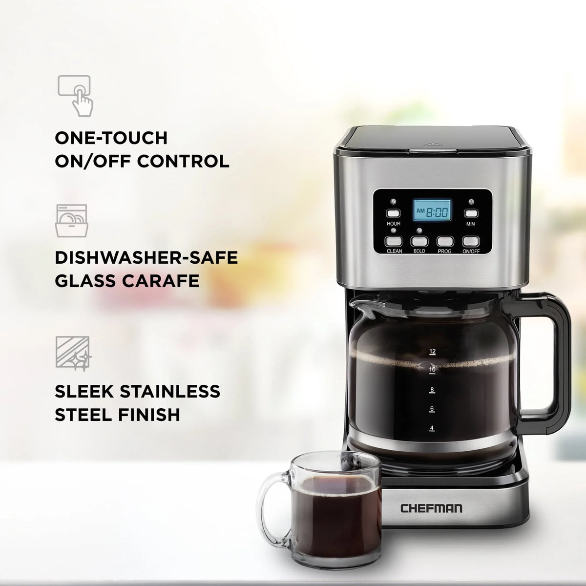 12-Cup Programmable Coffee Maker with Digital Display C37339