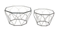 Metal Glass Accent Table Set of 2 S82016