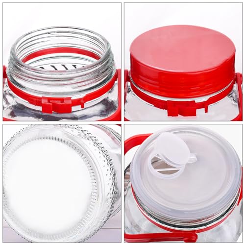 2 Pack 128 oz Glass Mason Jars with Lids F9944