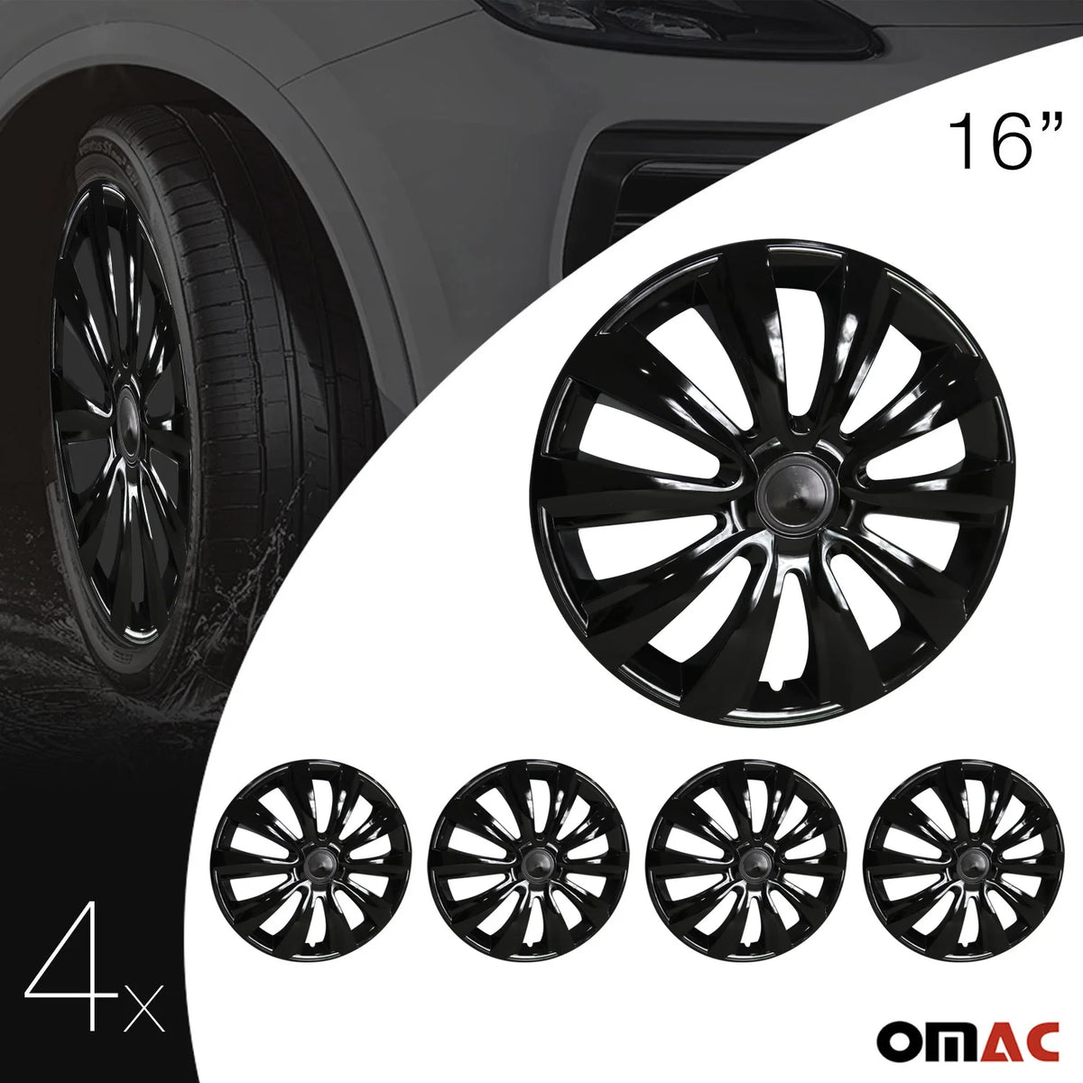16 Sport Wheel Cover Set of 4 R16 Steel Tire Rim M468427