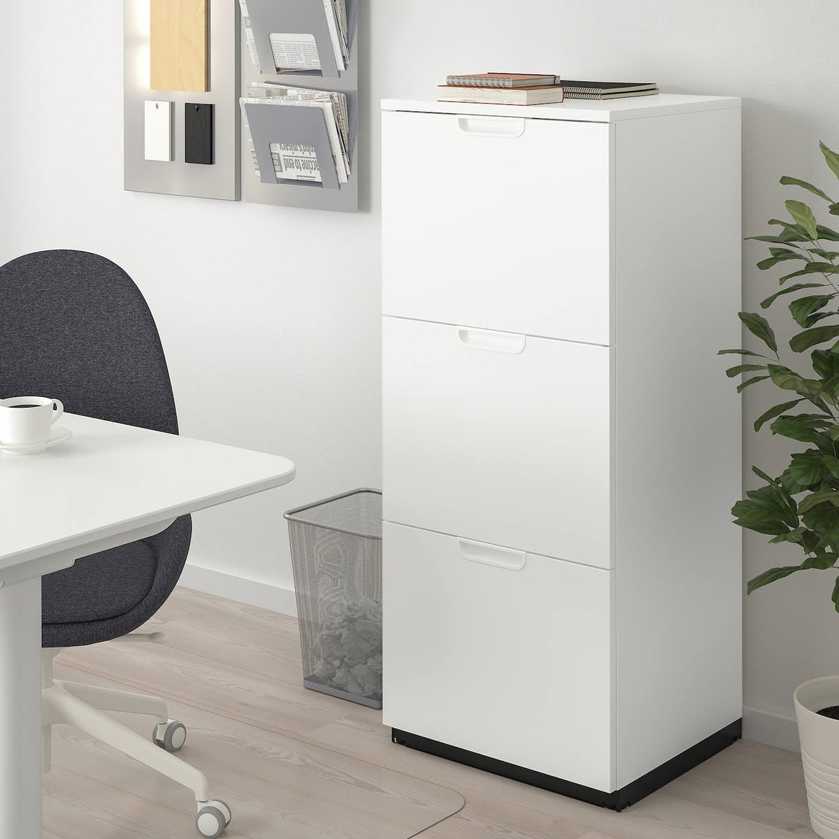 White File Cabinet J436283