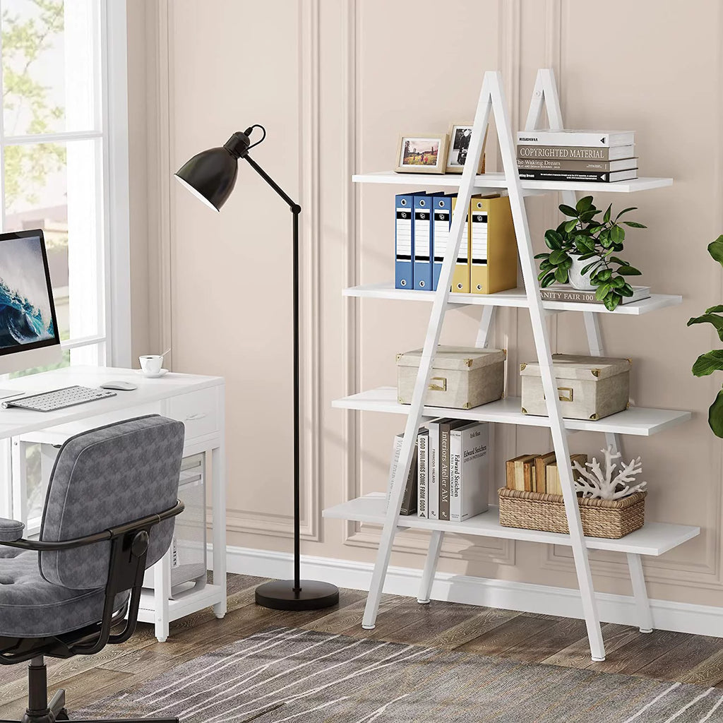 4-Tier White Bookshelf Y822699
