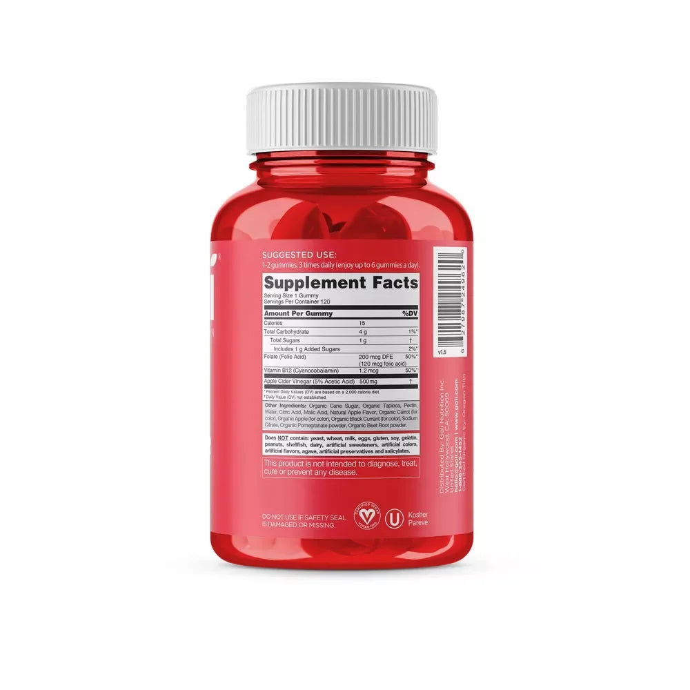 Apple Cider Vinegar Gummies, 120 Count O4999