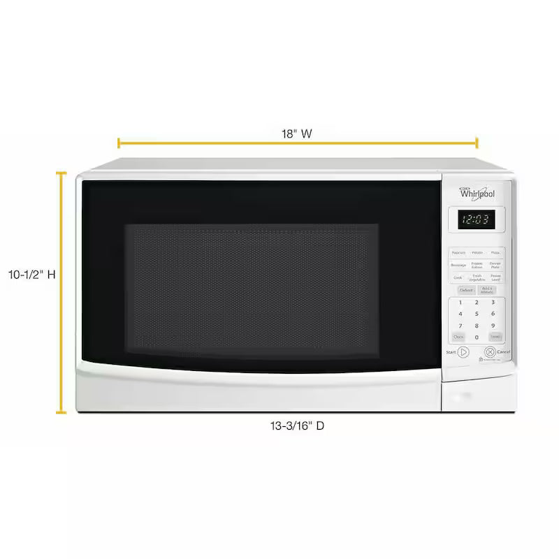 0.7 cu. ft. White Countertop Microwave with Electronic Touch Controls W199