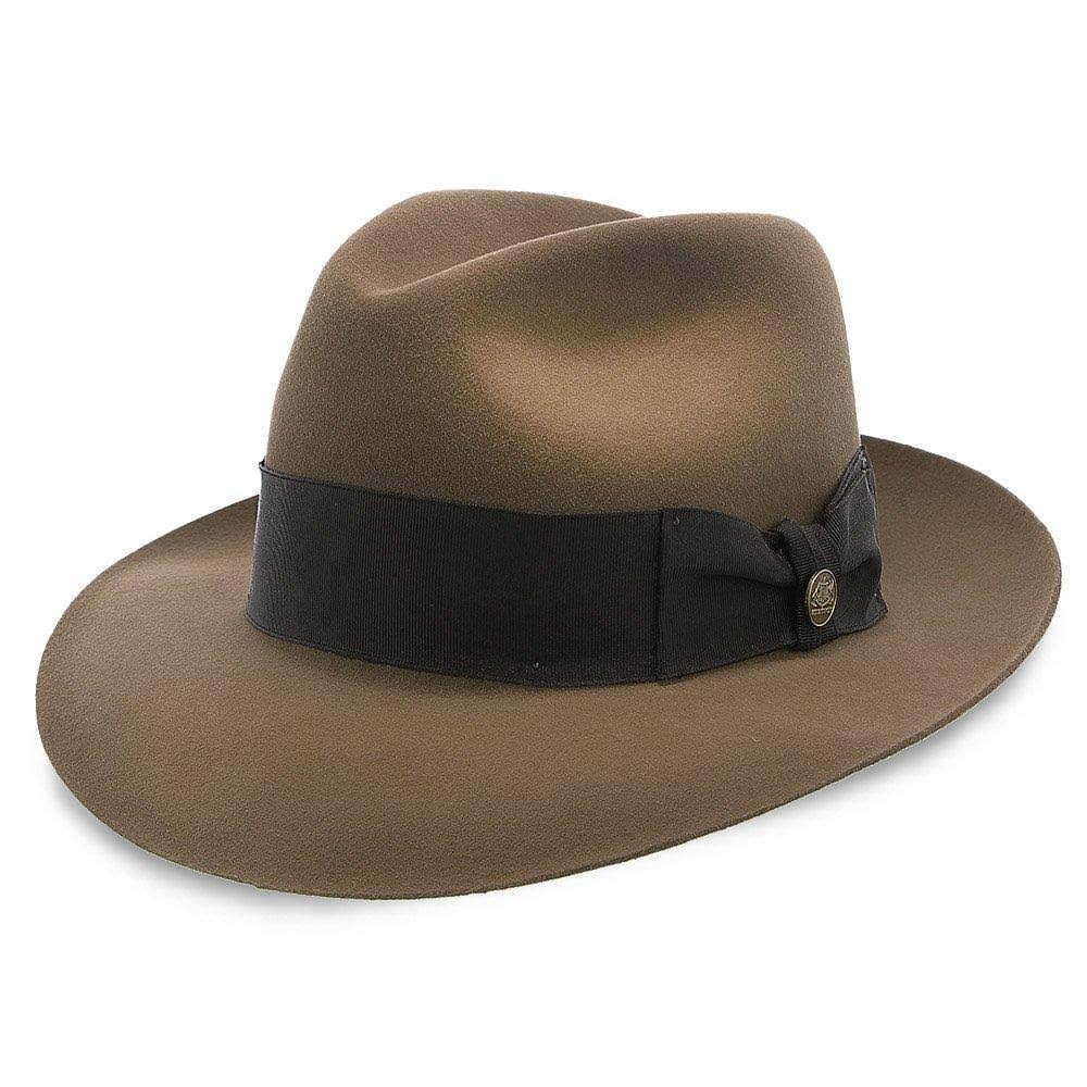 Navy Fur Felt Fedora Hat T29896