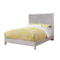 Queen Size Wooden Bed with Carved High Headboard X35314