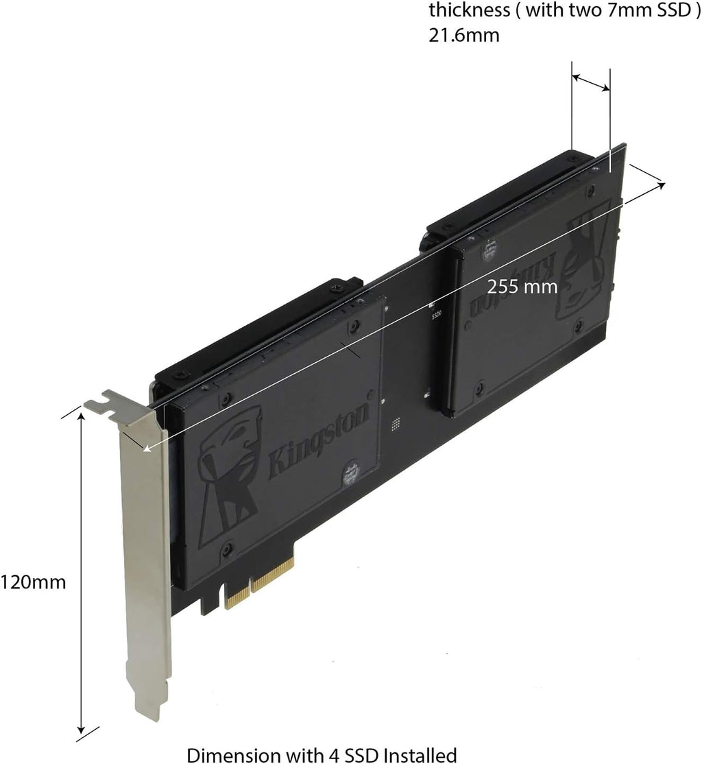 PCI Express Quad 2.5 Inch SATA SSD Controller Card M878559