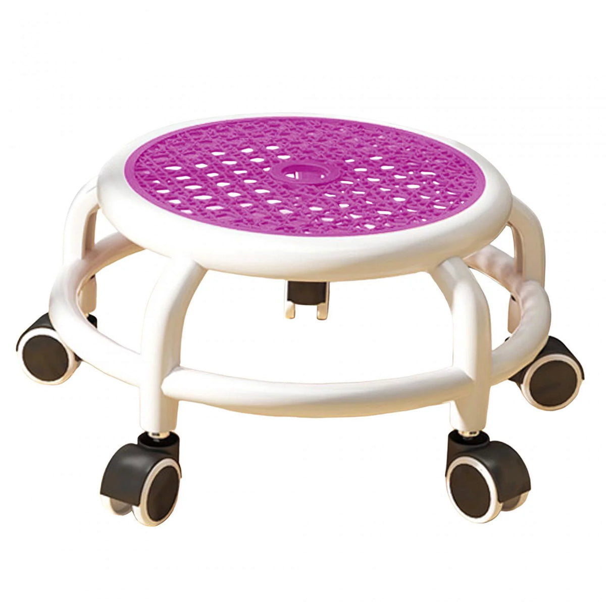 Violet Stool with Universal Wheels Z389