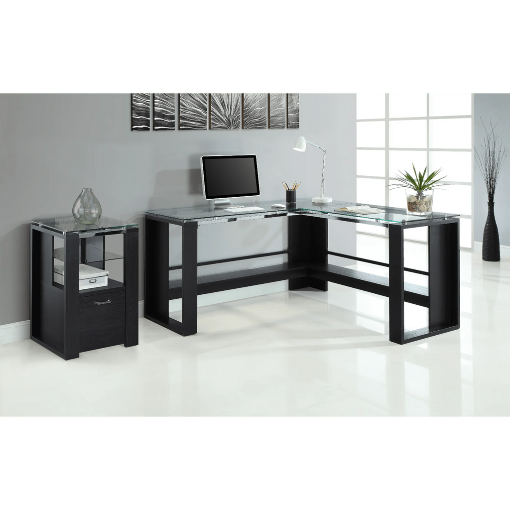 Espresso L-Shape Corner Desk R9513