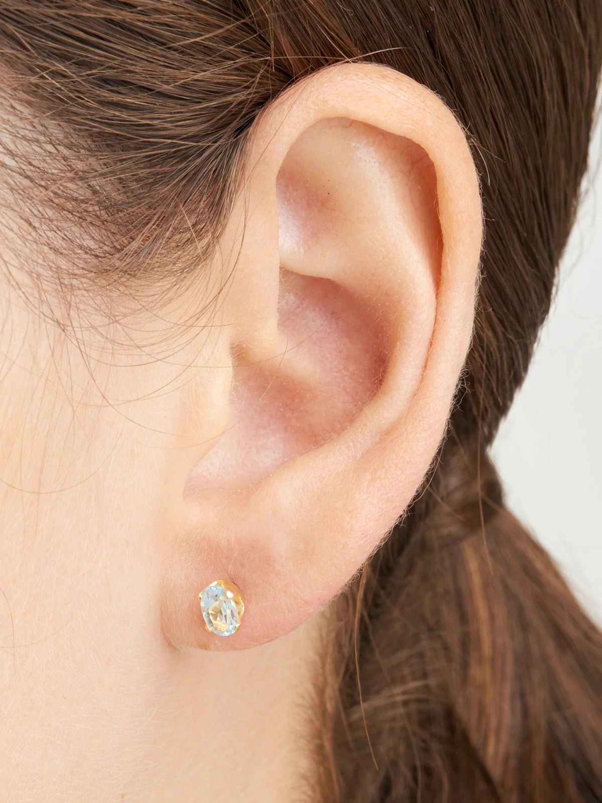 18K Gold over Sterling Silver Stud Earring Set Y98454