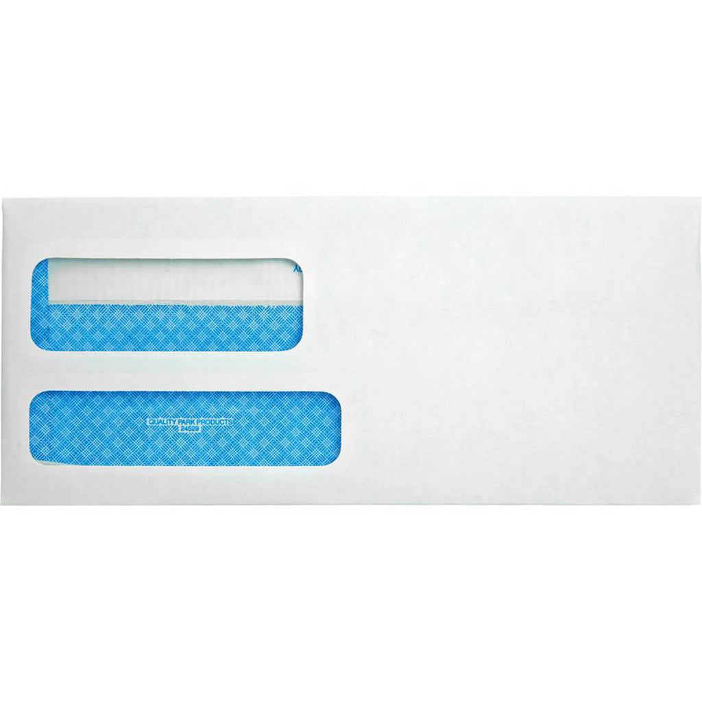 White #9 Double Window Invoice & Check Envelope, 500/Box D2490