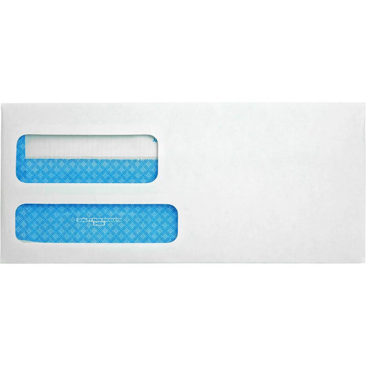 White #9 Double Window Invoice & Check Envelope, 500/Box D2490