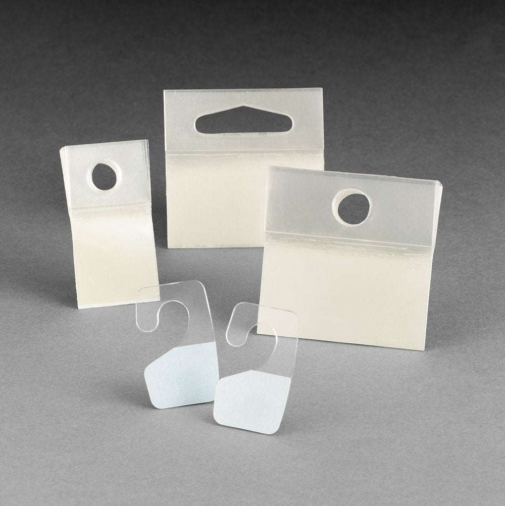 Clear 2 in x 2 in Hang Tabs, 500 per case, Pack of 2 J155