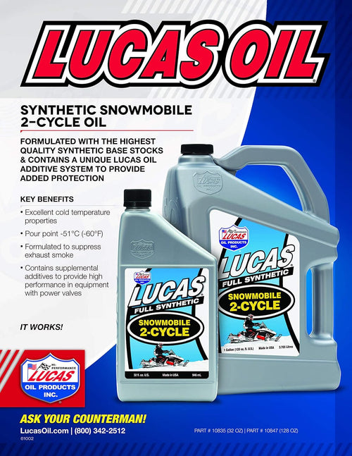 1 Gallon Pack of 2 Snowmobile Oil E466