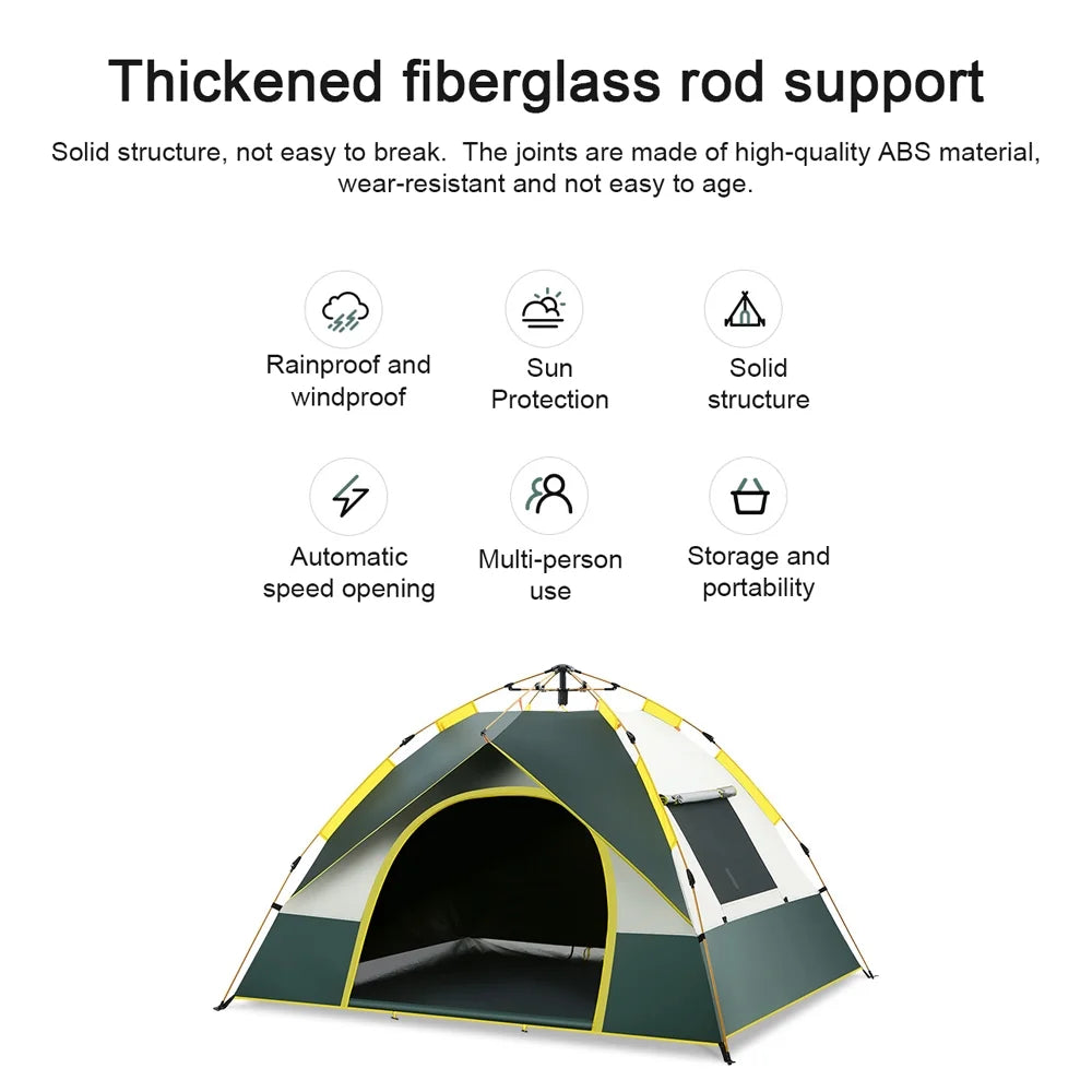 3 4 Person Windproof Rainproof Camping Tent F3292