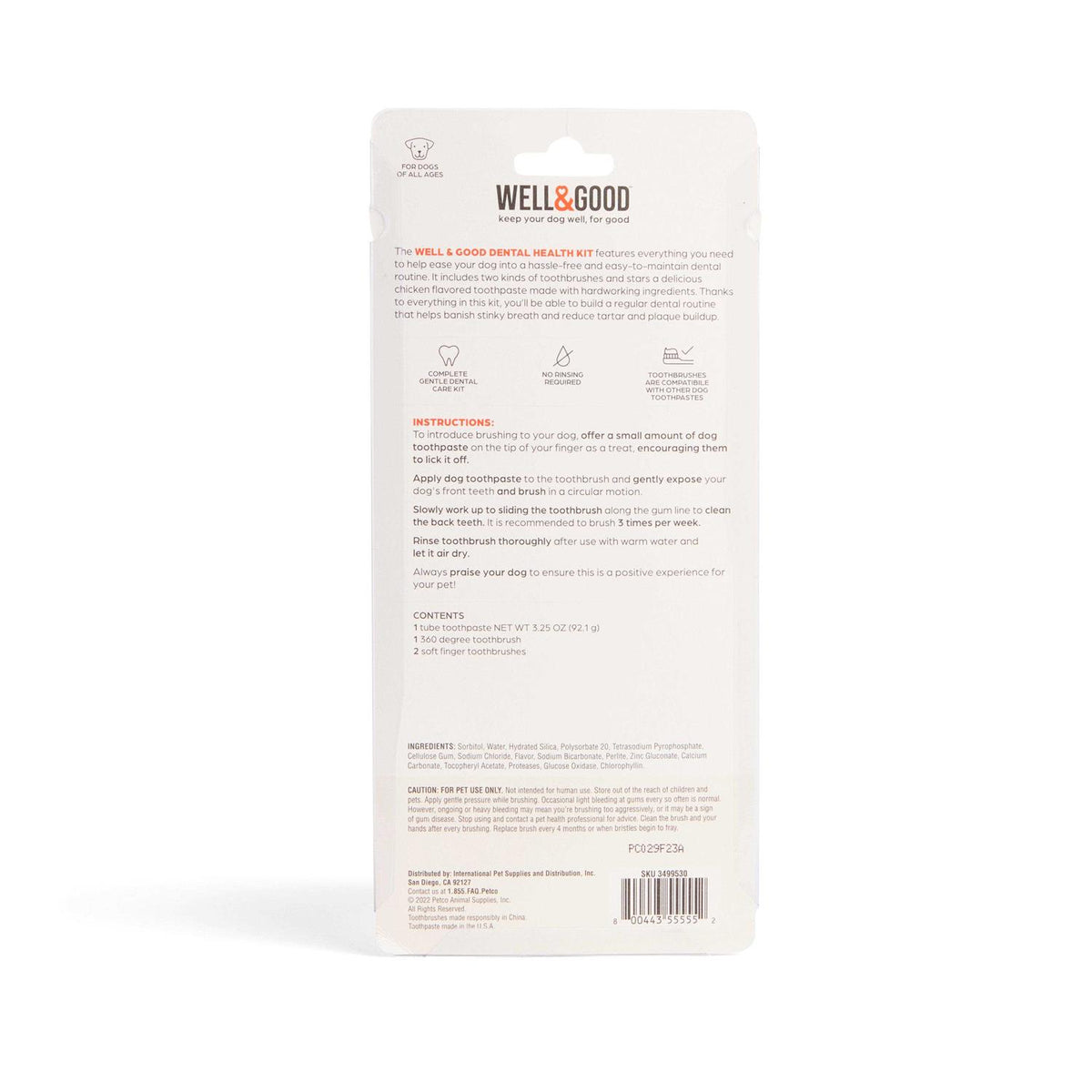Chicken-Flavored Toothpaste Dental Health Kit for Dogs L665