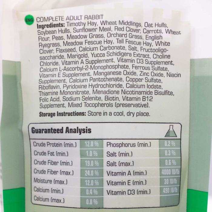 Complete Adult Rabbit Food D45934