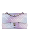 Purple Ombre Lambskin Mini Rectangular Flap Bag R13287