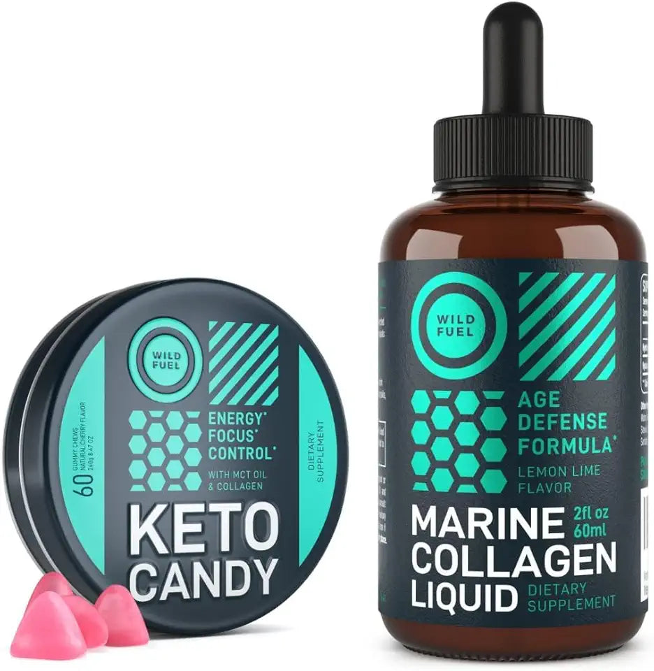 Keto Candy and Liquid Collagen Marine Energy and Wellness Bundle Q50271