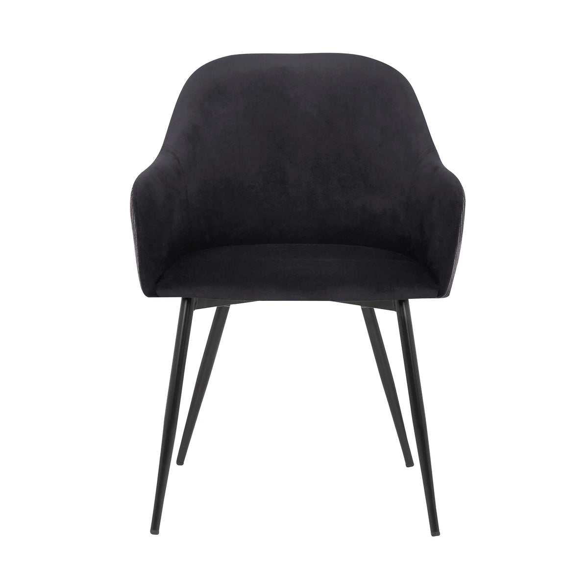 Black Dark Grey Fabric Dining Chair W383039