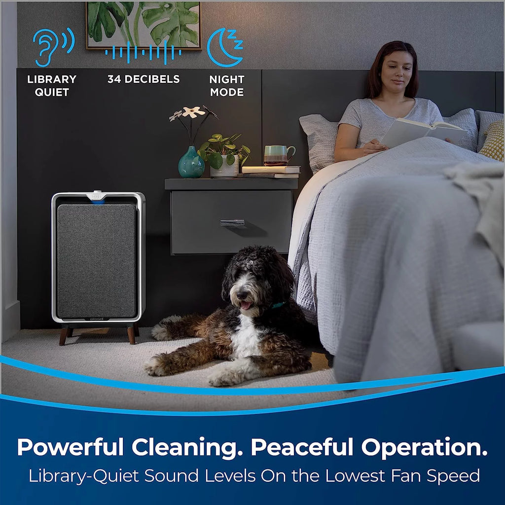 White/Grey Air Purifier With HEPA Carbon Filters B17484