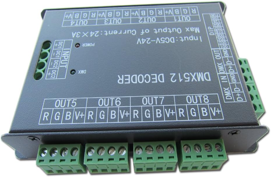 24 Channel DMX512 Controller Led Decoder Dimmer DC 5V-24V F665061