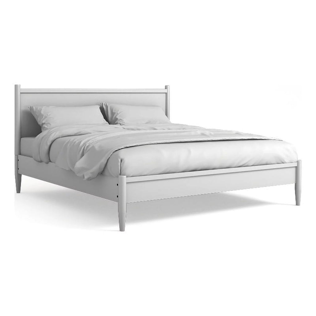 White Full Platform Bed with 8 Memory Foam Mattress C984108