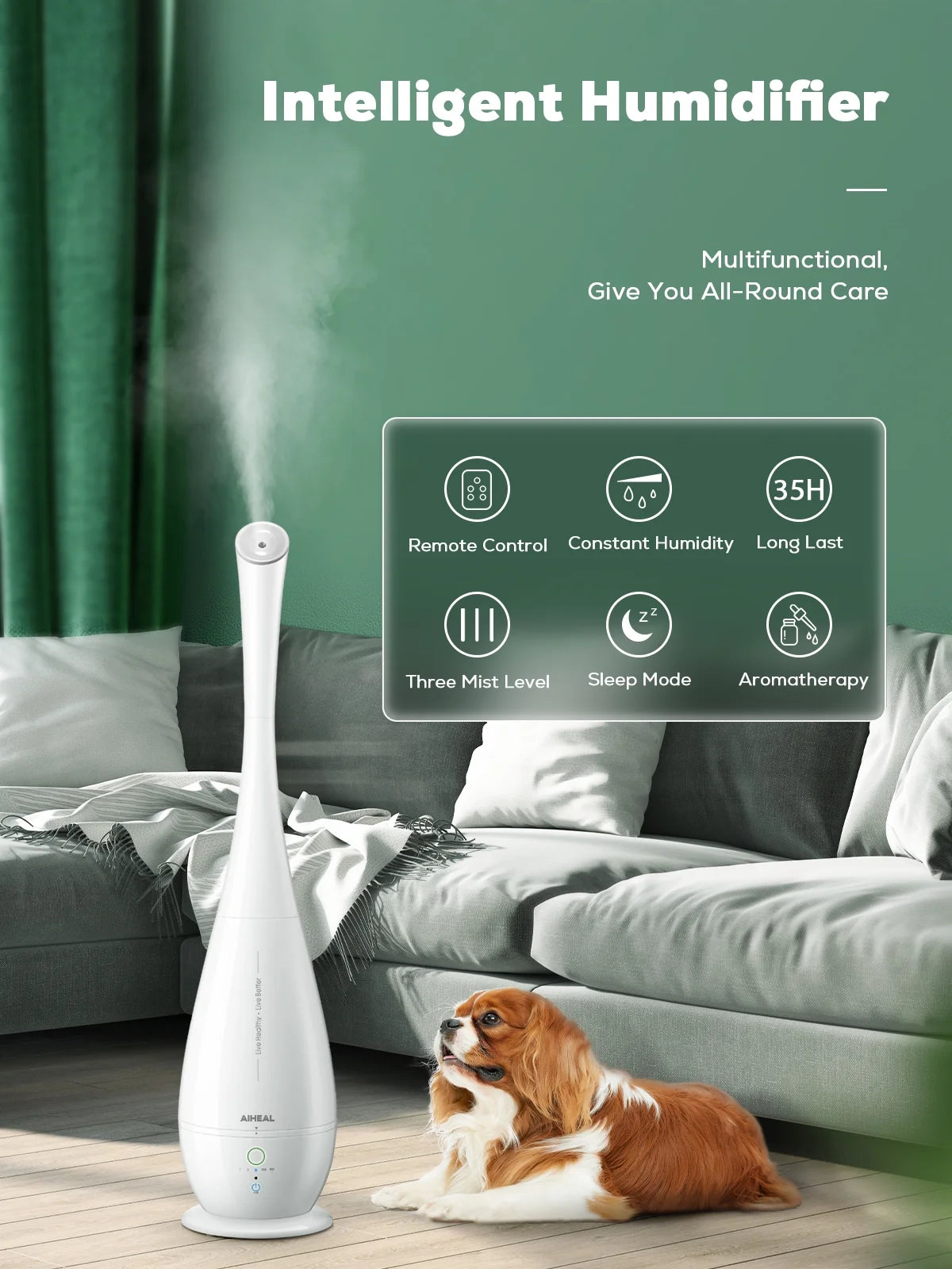 5L Cool Mist Floor Humidifier with Remote Control T66671