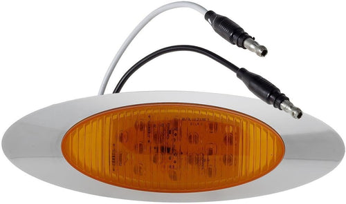 10Pcs 6-1/2inch Amber Clearance Marker Light with Bullet Terminal Q213480