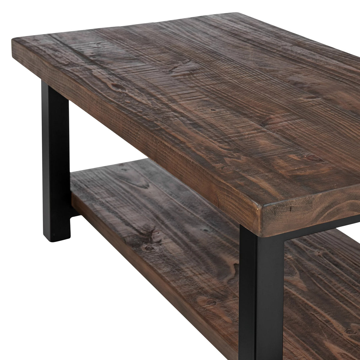 42" Metal and Wood Coffee Table B45579