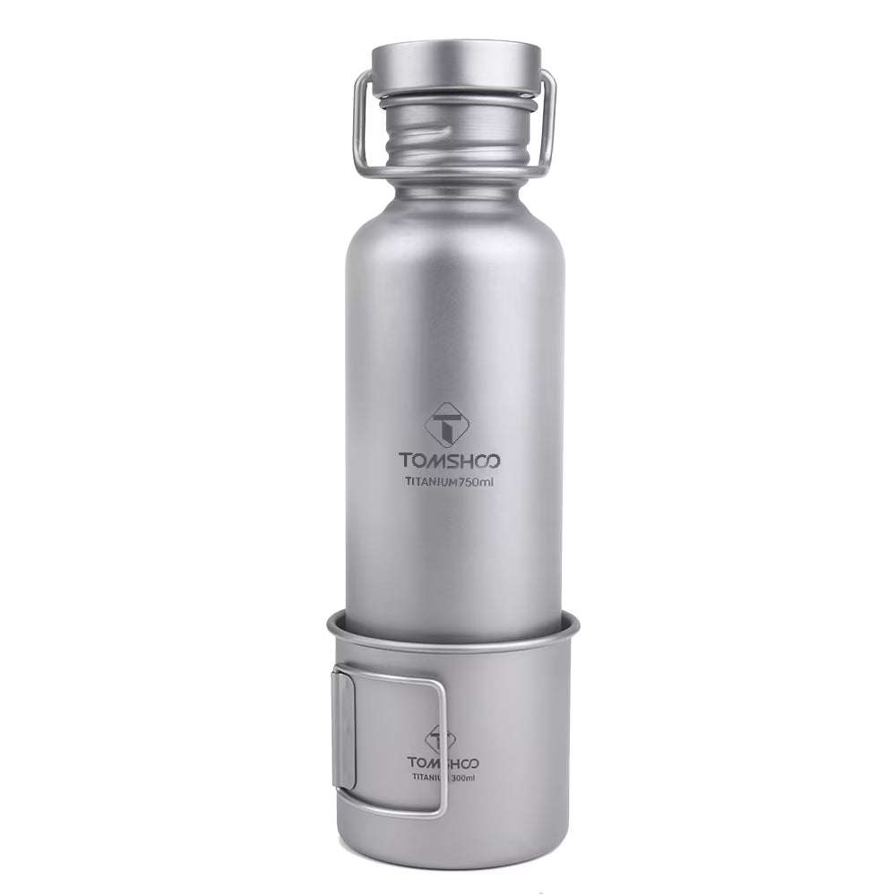 Titanium Cup with Titanium Water Bottle D556