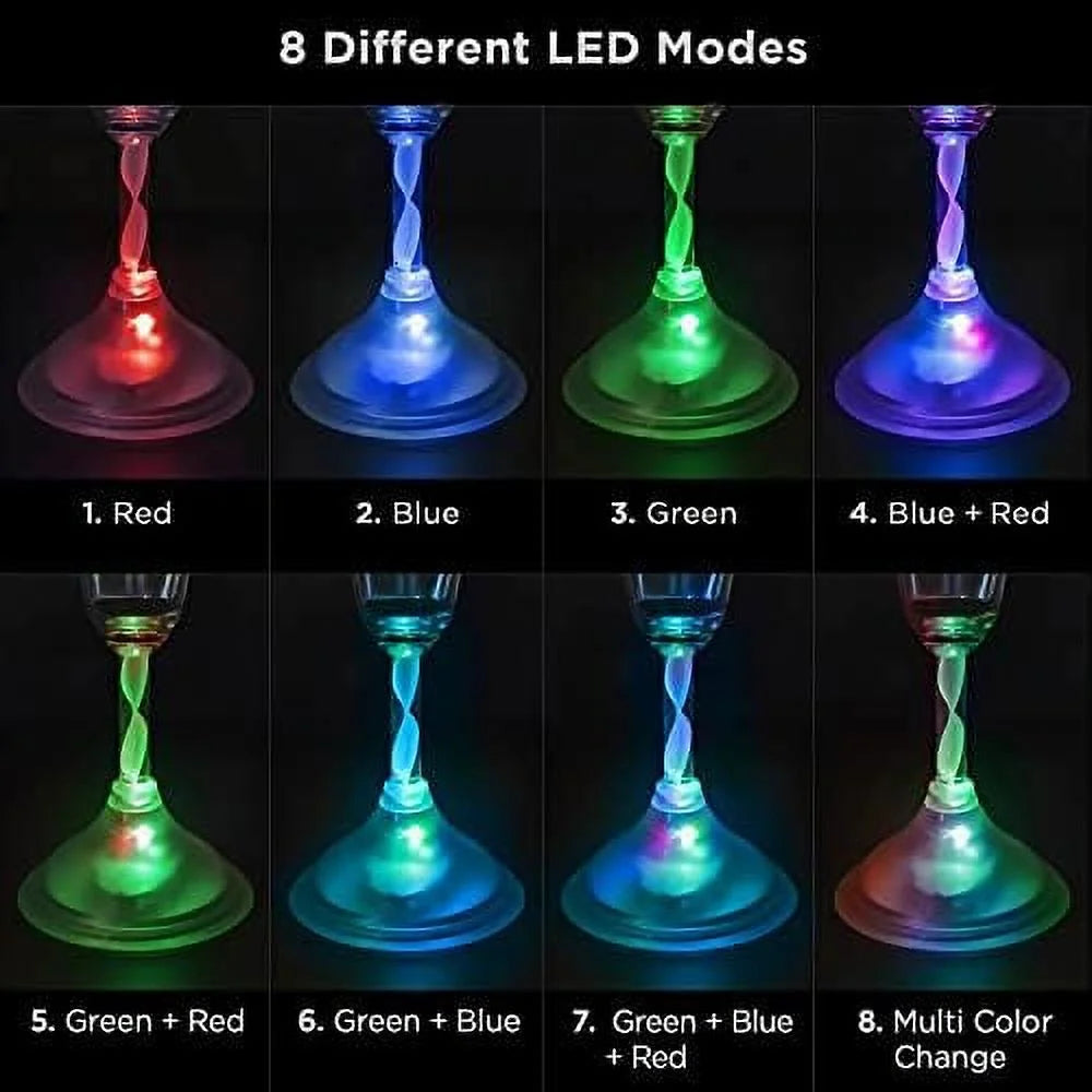 6 Oz LED Light Up Champagne Flutes Set Of 6 J78761