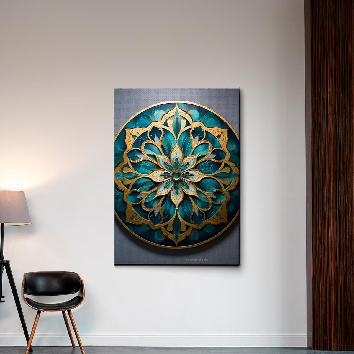 Vintage Mandala Flowers Wall Art M425