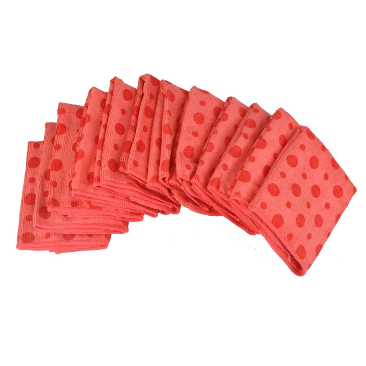 Set of 12 Red Microfiber Dishtowels P5428