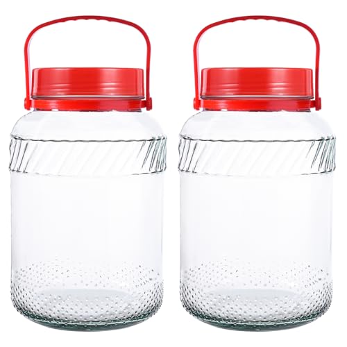 2 Pack 128 oz Glass Mason Jars with Lids F9944