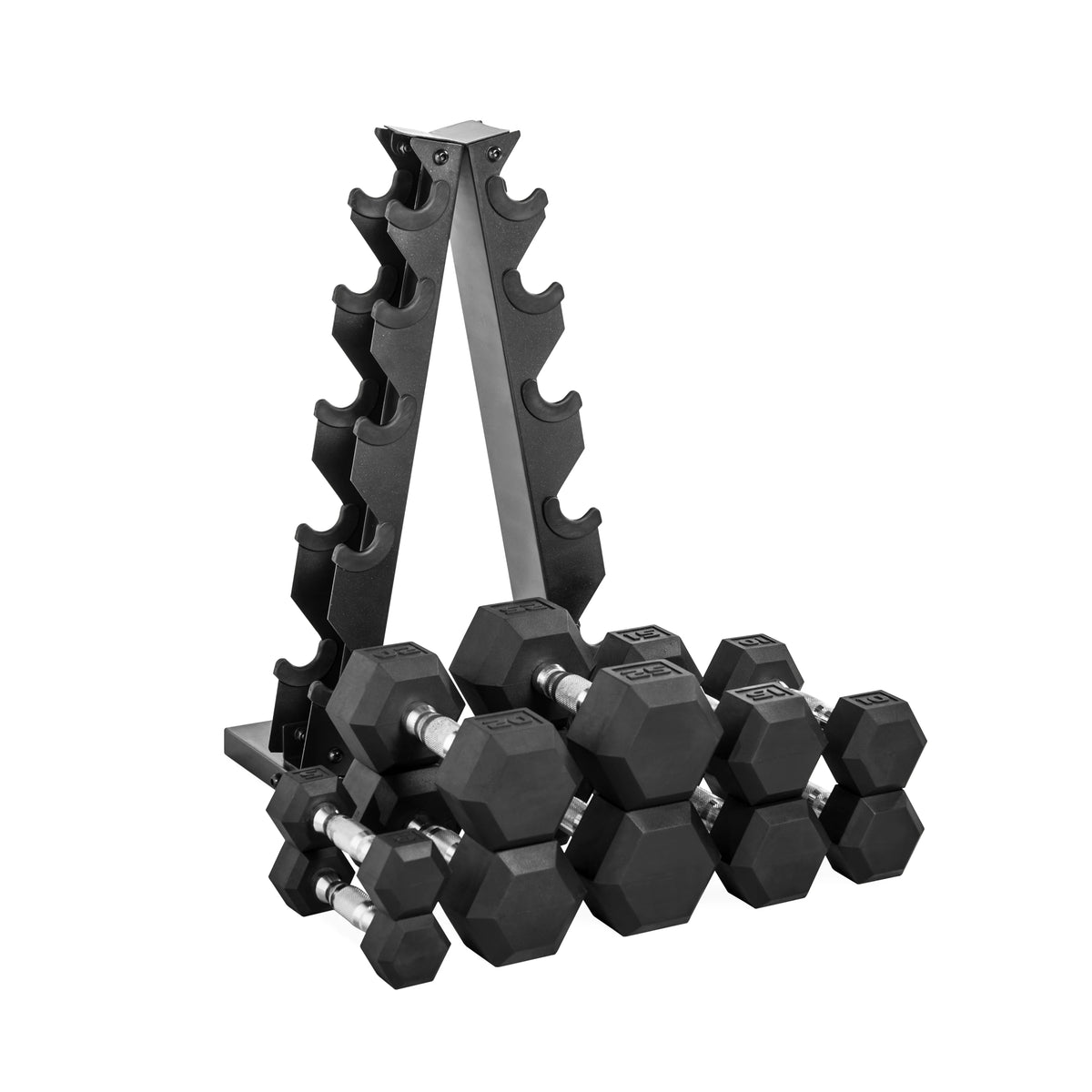 150 Lb. Rubber Hex Dumbbell Weight Set R94744