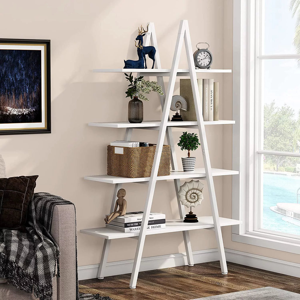 4-Tier White Bookshelf Y822699