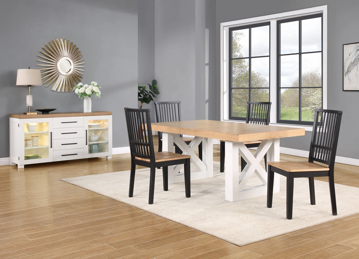 Farmhouse Dining Sideboard with LED Light E478827