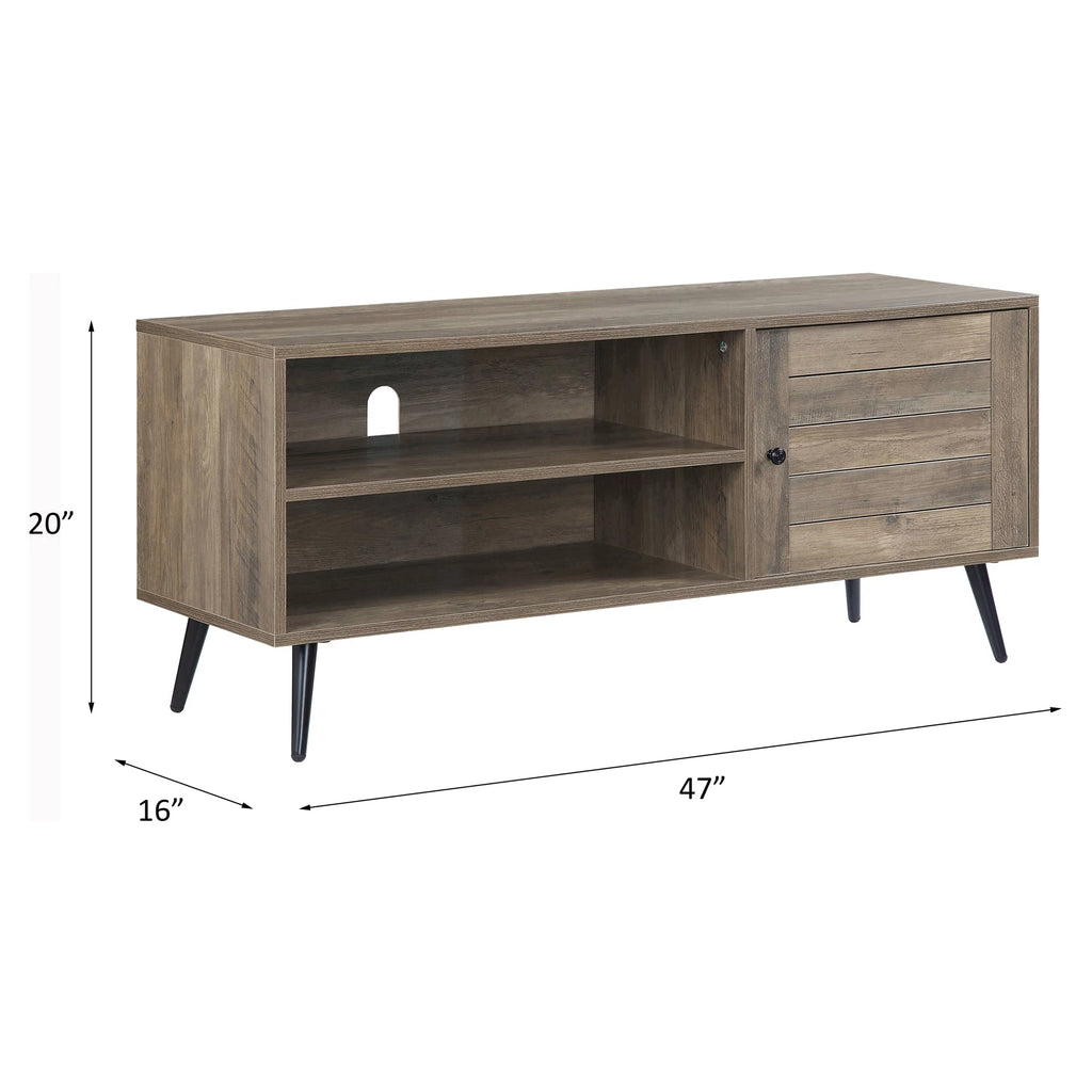 Rustic Oak Black TV Stand C157564