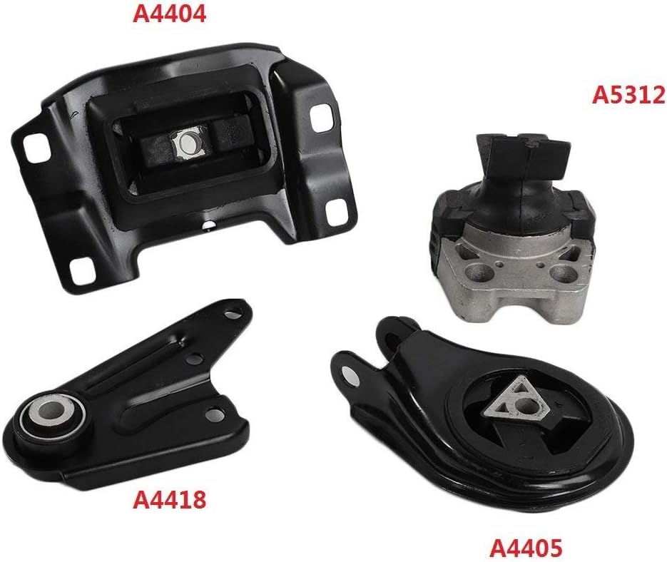 4pcs Engine Motor Trans Mount Kit Front Right Bushing Compatible with 04-09 Mazda 3 2.0L 2.3L B50784