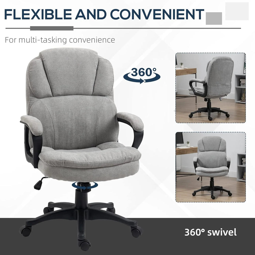 Gray Massage Office Chair with USB Power V814